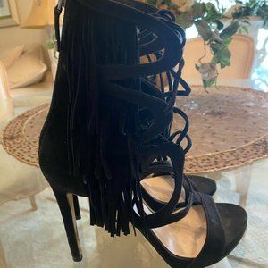 GUESS SUEDE SEXY GLADIATOR SANDALS SHOES THE MOST WANTED HIGH HEELS Sz 6 $299